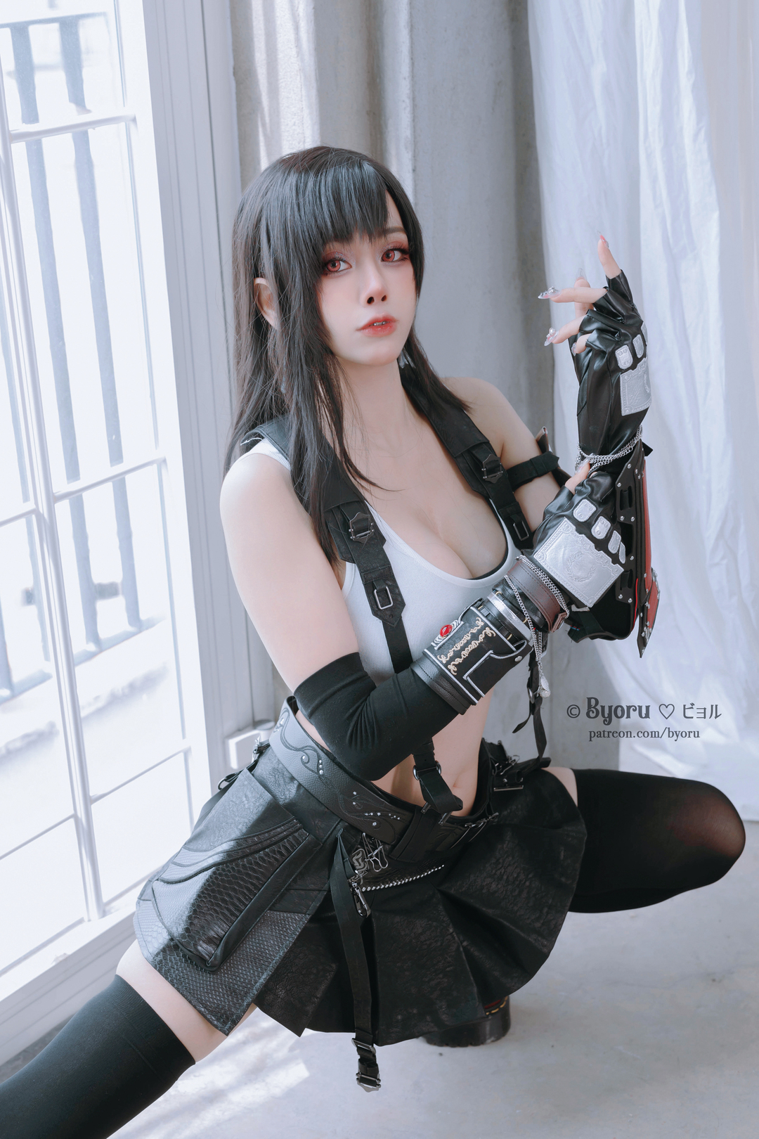 图片[3]-美艳女神Byoru《Tifa 蒂法》自拍，化身游戏女神惊艳全场！-爱看兔